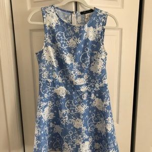 Light Blue Floral Sleeveless Dress by Three ena